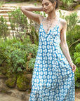 The Blythe Blue Open Back Maxi Dress