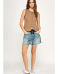 The Bridget Toffee Button Down Tank Top
