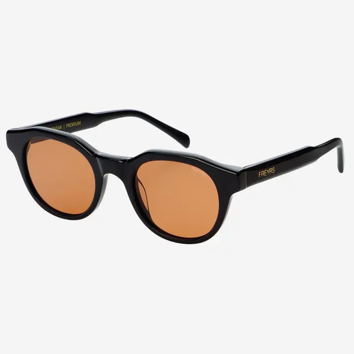 The Cameron Black Acetate Round Sunglasses – Thread + Seed