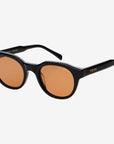 The Cameron Black Acetate Round Sunglasses