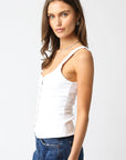 The Carina Front Split Button Top