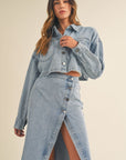 The Carissa Denim Jacket + Skirt Set - Sold Separately