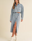 The Carissa Denim Jacket + Skirt Set - Sold Separately