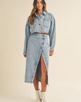 The Carissa Denim Jacket + Skirt Set - Sold Separately