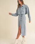 The Carissa Denim Jacket + Skirt Set - Sold Separately