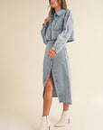 The Carissa Denim Jacket + Skirt Set - Sold Separately