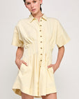 The Carys Pleated Shirt Dress