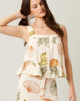 The Cordelia Shell Ruffle Top + Skirt Set - Sold Separately