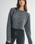 The Charlotte Button Down Cropped Cardigan
