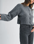 The Charlotte Button Down Cropped Cardigan