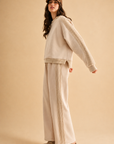The Effie Beige Lounge Sweater + Pant Set - Sold Separately