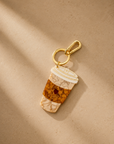 The Hand-Painted Coffee Cup Bag Charm + Keychain