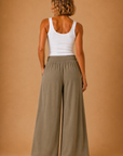The Amara Vintage Olive Smocked Pants
