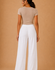 The Kieran Off White Linen Utility Pants