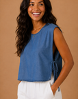 The Kelsey Tencel Tie Top