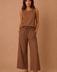 The Kit Linen Top + Pant Set - Sold Separately
