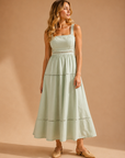 The Lydia Lace Trim Midi Dress
