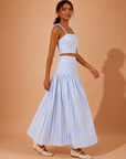 The Quilla Striped Top + Skirt Set - Sold Separately