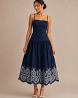 The Magnolia Embroidered Hem Midi Dress