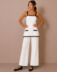 The Ida Scallop Top + Pant Set - Sold Separately