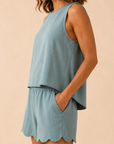 The Marie Teal Top + Shorts Set - Sold Separately