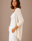The Gale Ivory Dolman Sleeve Cardigan