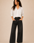 The Elaine Ivory Striped Button Down Shirt