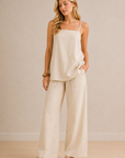 The Lana Linen Tank + Pants Set - Sold Separately