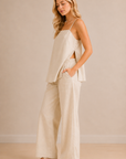 The Lana Linen Tank + Pants Set - Sold Separately