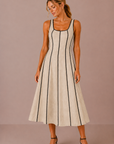The Sahar Linen Midi Dress