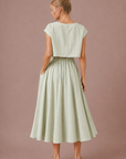 The Santorini Crop Top + Midi Skirt Set- Sold Separately