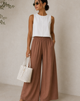 The Asha Amber Brown Top + Pant Set - Sold Separately