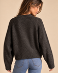 The Sieana Charcoal Button Cardigan