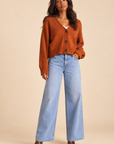 The Sieana Copper Brown Button Cardigan