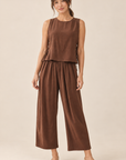 The Mona Chocolate Top + Pant Set - Sold Separately