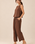 The Mona Chocolate Top + Pant Set - Sold Separately