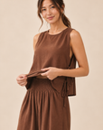 The Mona Chocolate Top + Pant Set - Sold Separately