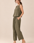 The Mona Olive Top + Pant Set - Sold Separately