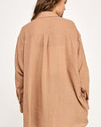 The Christa Toast Oversized Buttondown Top