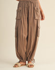 The Cindy Mocha Striped Top + Pant Set - Sold Separately