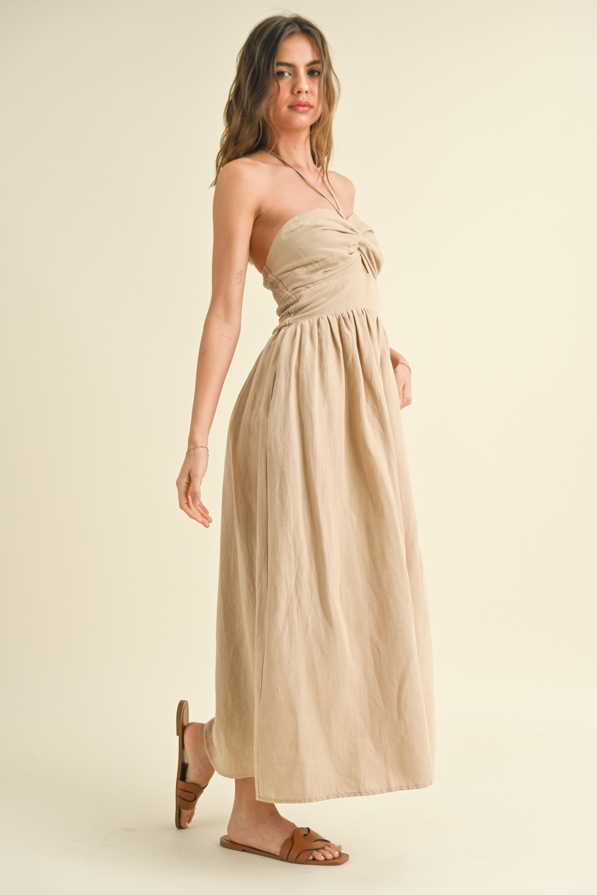 The Clara Knotted Halter Dress – Thread + Seed