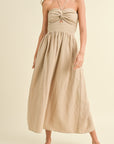 The Clara Knotted Halter Dress