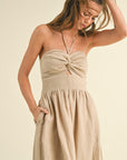 The Clara Knotted Halter Dress