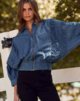 The Clara Denim Zip Up Jacket