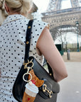 The Hand-Painted Coffee Cup Bag Charm + Keychain
