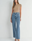 The Cora Longer Length Wide Leg Jeans