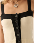 The Dakota Colorblock Sweater Tank Top