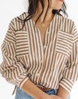 The Dalie Buttondown Striped Top