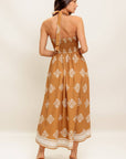 The Damaris Printed Halter Midi Dress