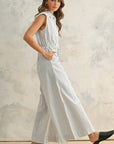 The Danica Striped Button Down Jumpsuit